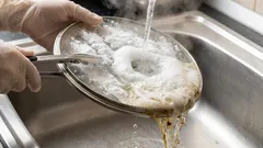 鍋の蓋についたベタベタした汚れを数分で落とす方法：主婦の皆さん必見